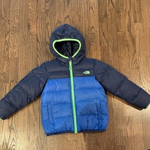 The North Face Reversible Navy and Blue Hooded Jacket